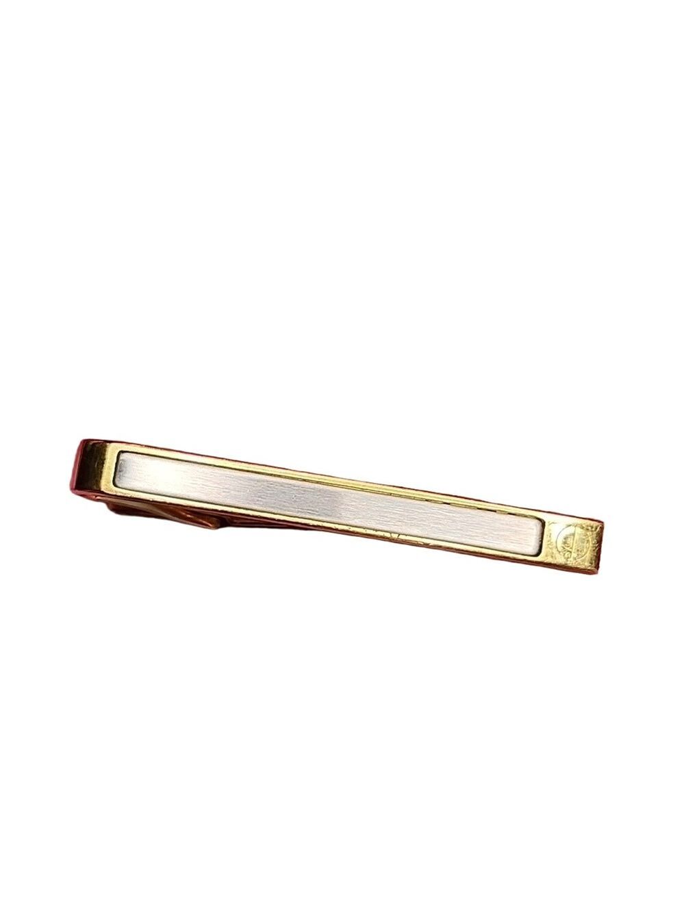 Dunhill pin Clip Bar color Silver and Gold 💯 Authentic